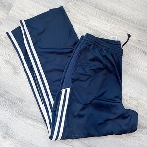 Adidas blue straight leg track pants
